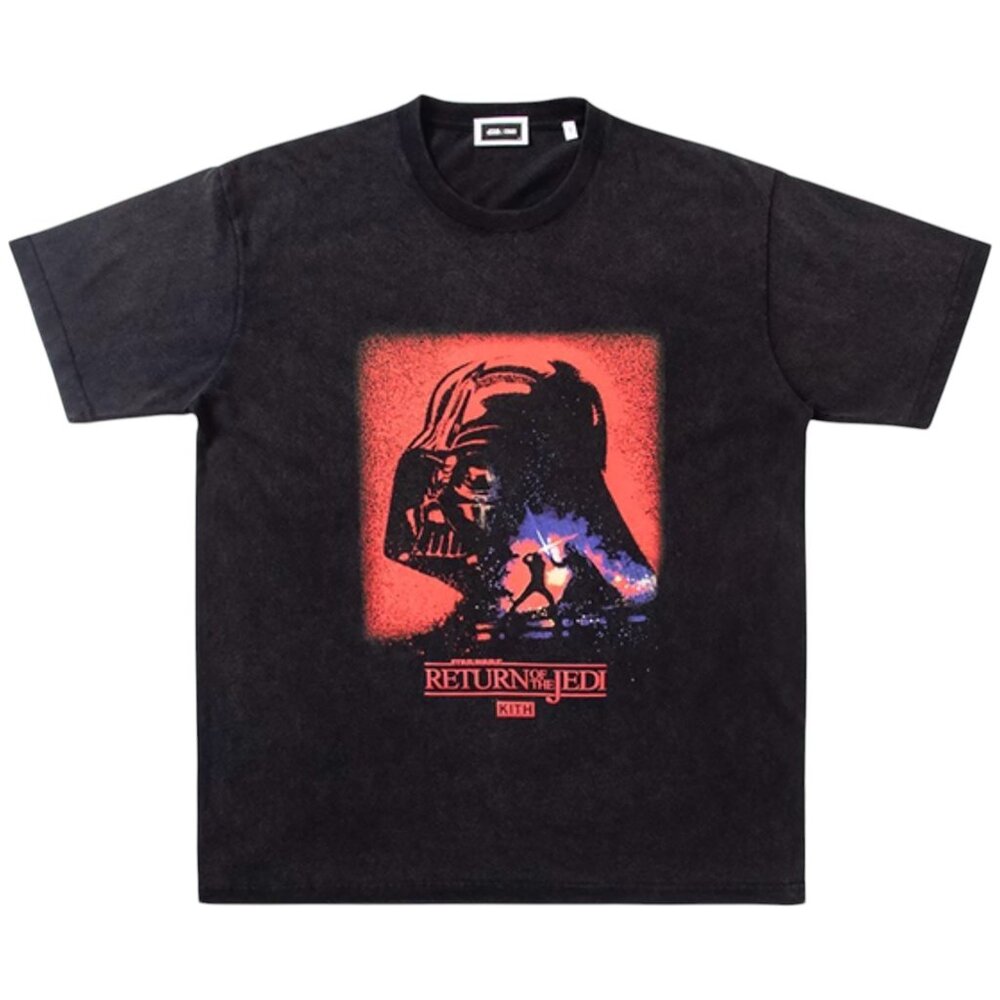 Kith x Star Wars Darth Vader Poster Vintage T-Shirt Black - Picture 1 of 7